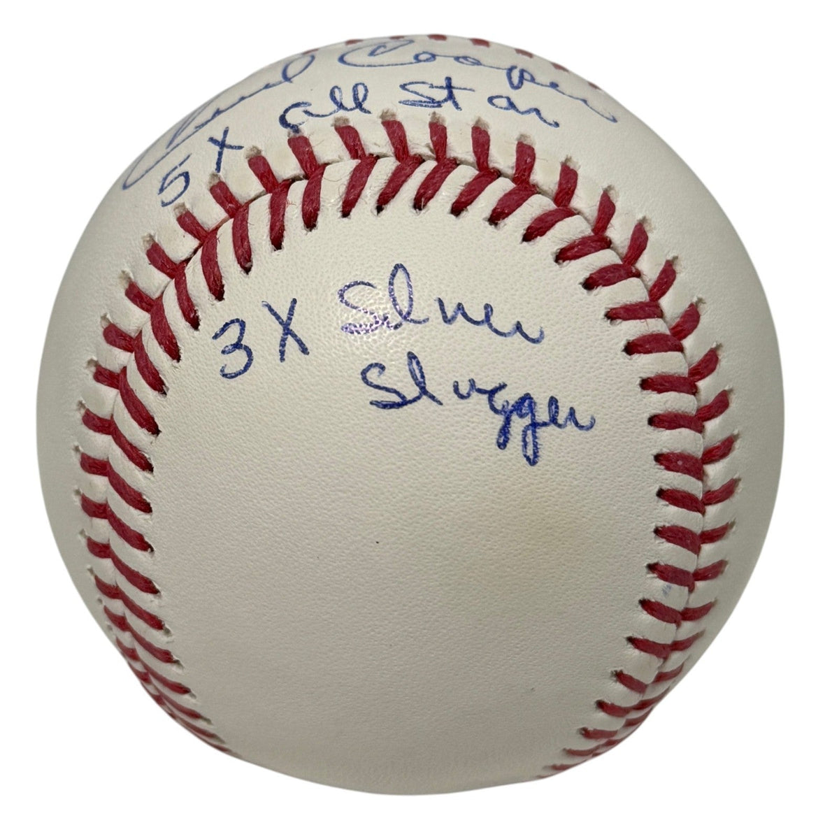 Cecil Cooper Signed Autographed ROMLB Baseball w/ 3x Stat Insc JSA Wit COA