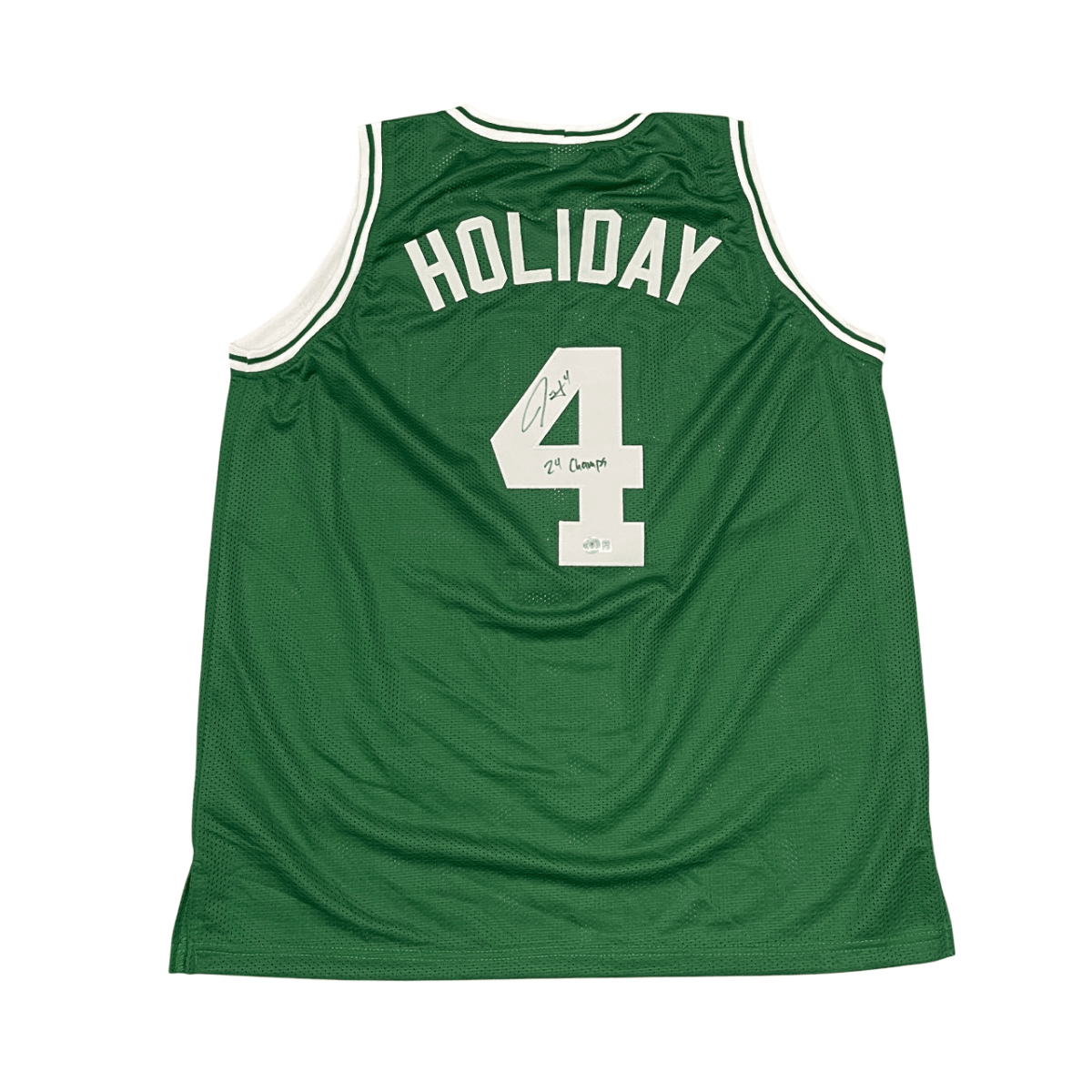 Jrue Holiday Signed Boston Celtics Custom Jersey w/ 24 Champs Beckett W BAS COA