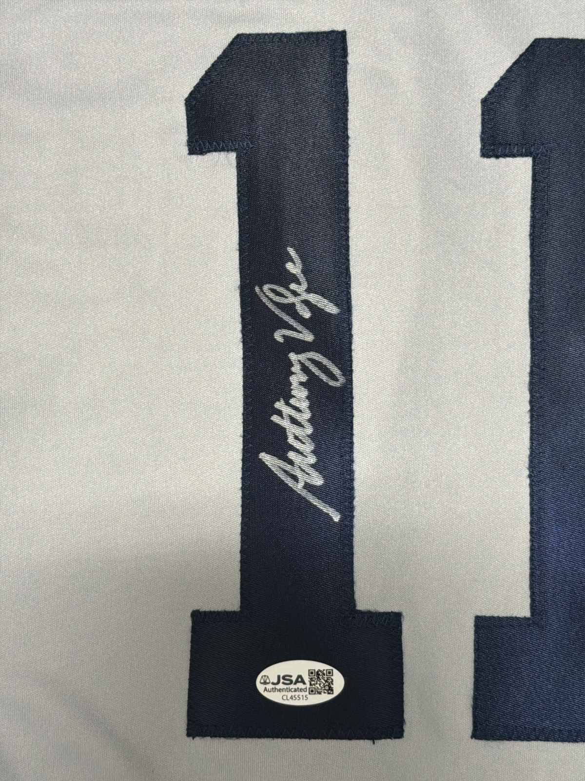 Anthony Volpe Signed Full Signature New York Yankees Custom Jersey JSA COA