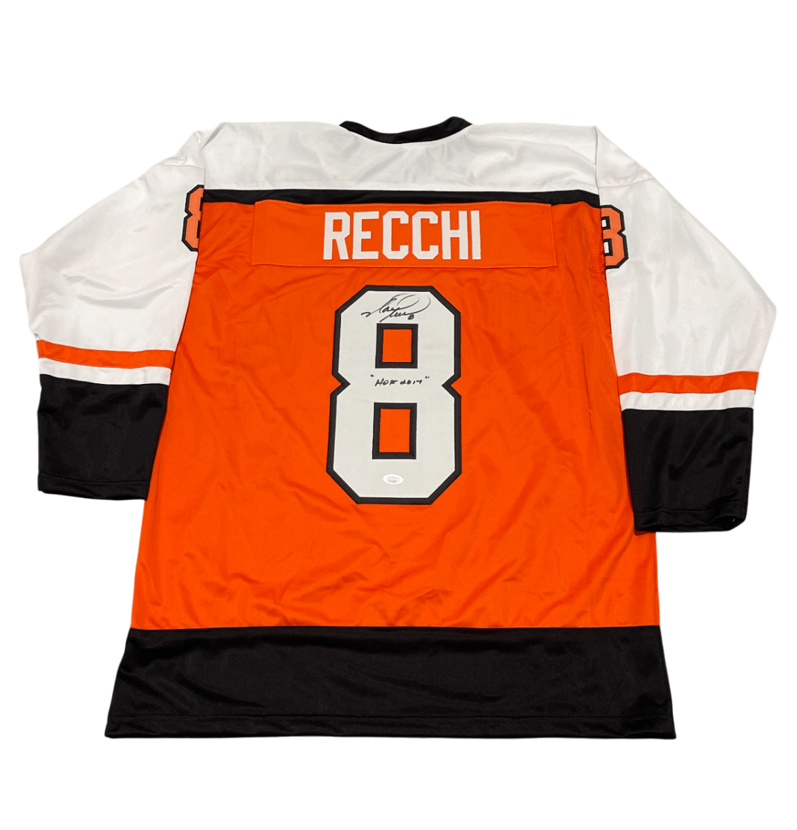 Mark Recchi Signed Philadelphia Flyers Custom Jersey w/ HOF 2017 JSA COA