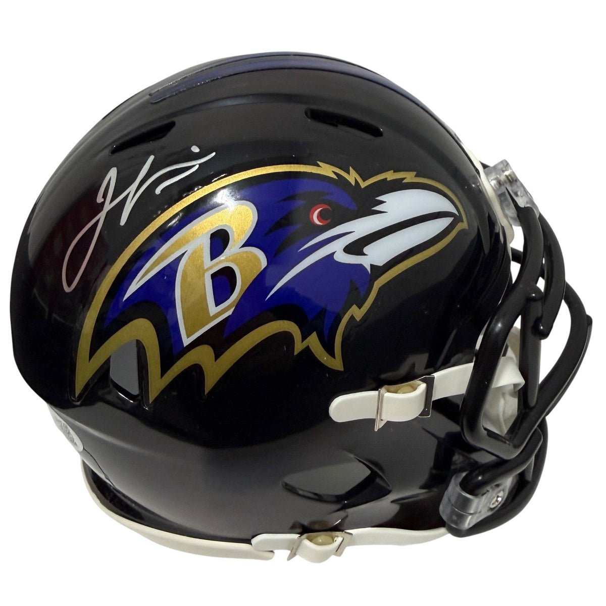 Jamal Lewis Signed Baltimore Ravens Speed Mini Helmet JSA Witness COA