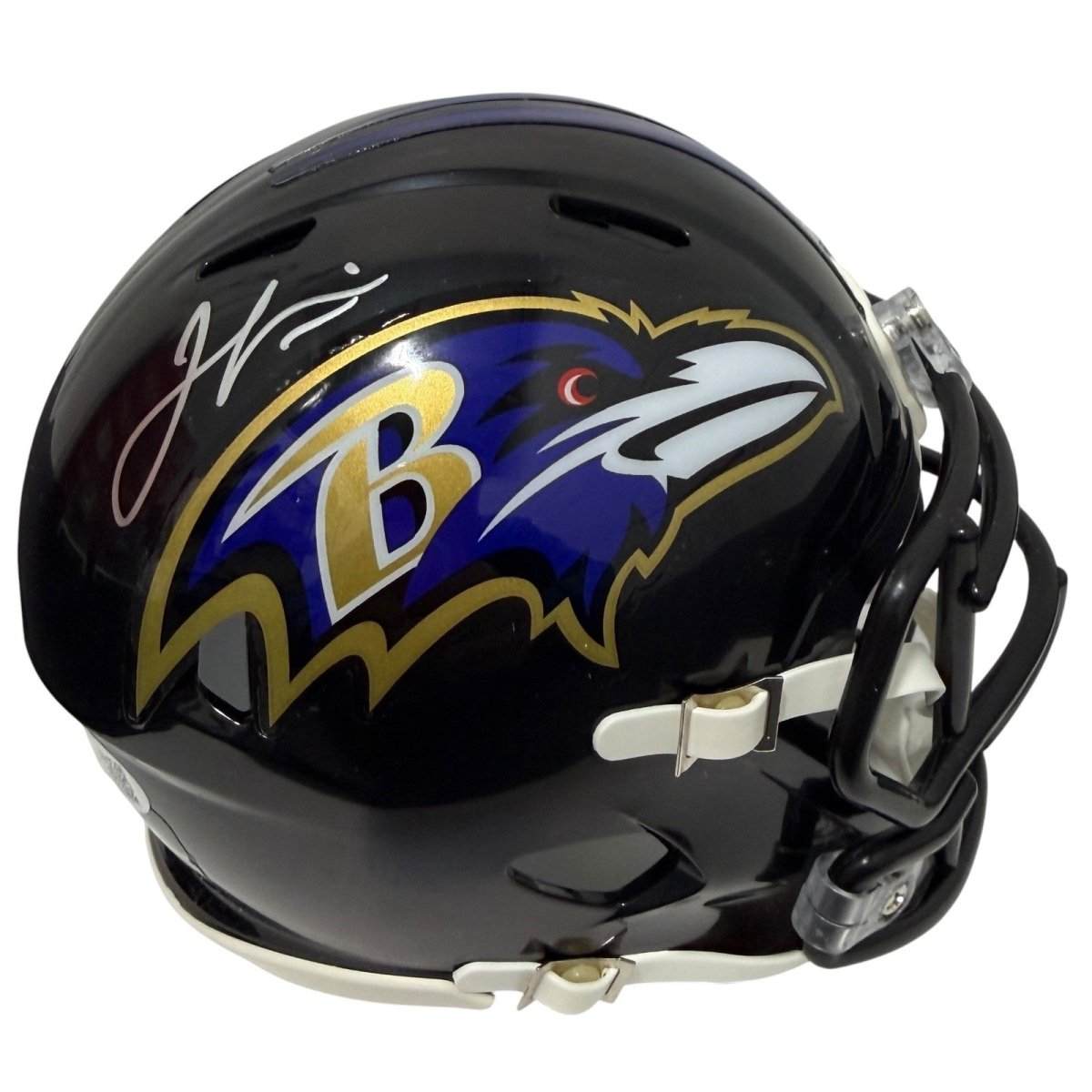 Jamal Lewis Signed Baltimore Ravens Speed Mini Helmet JSA Witness COA
