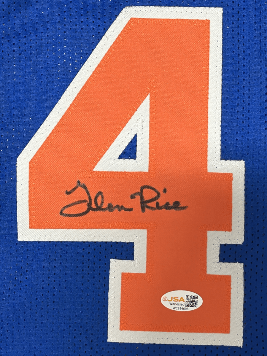 Glen Rice Signed Autographed New York Knicks Custom Jersey JSA Witness COA