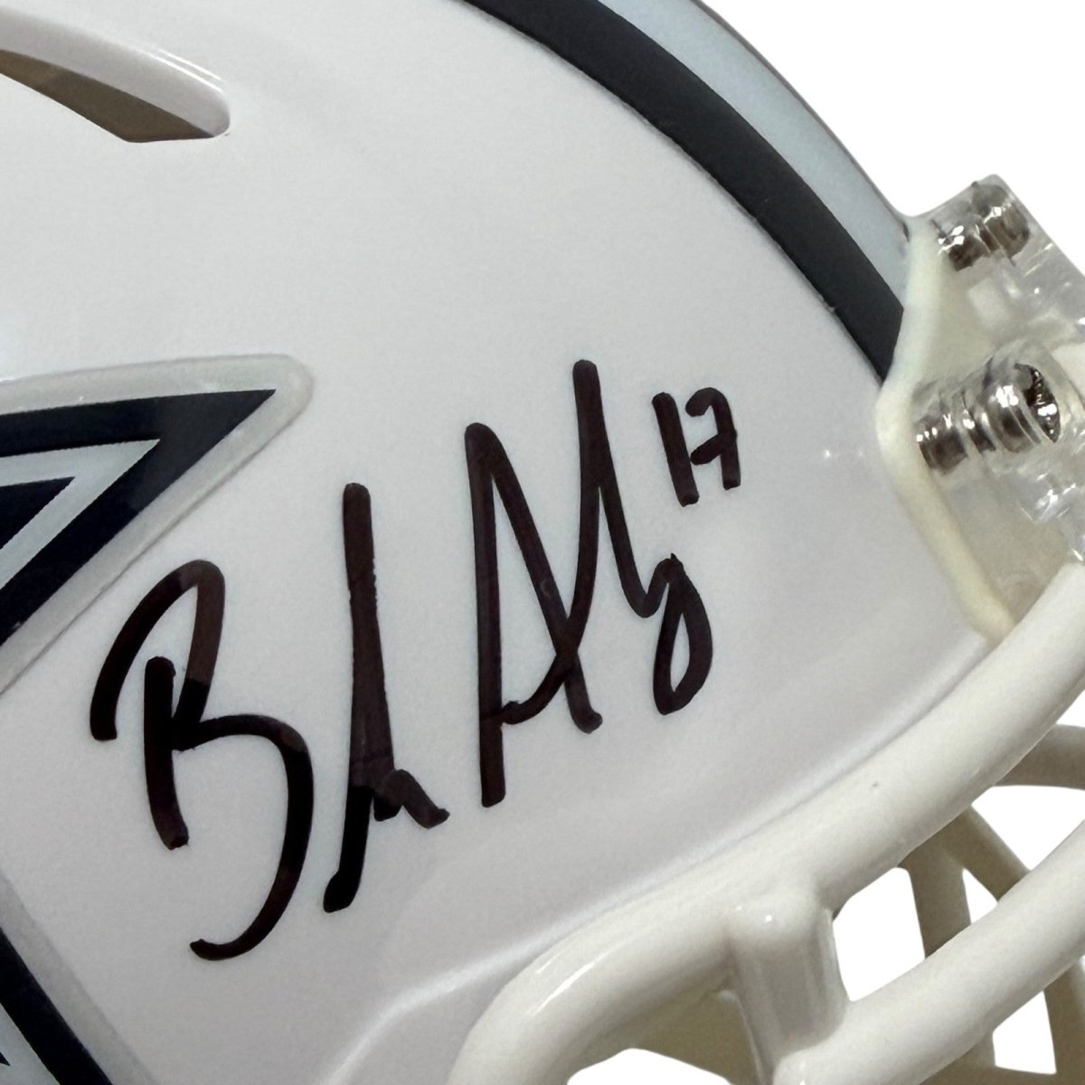 Brandon Aubrey Signed Dallas Cowboys Alt White Mini Helmet Beckett Wit. BAS COA
