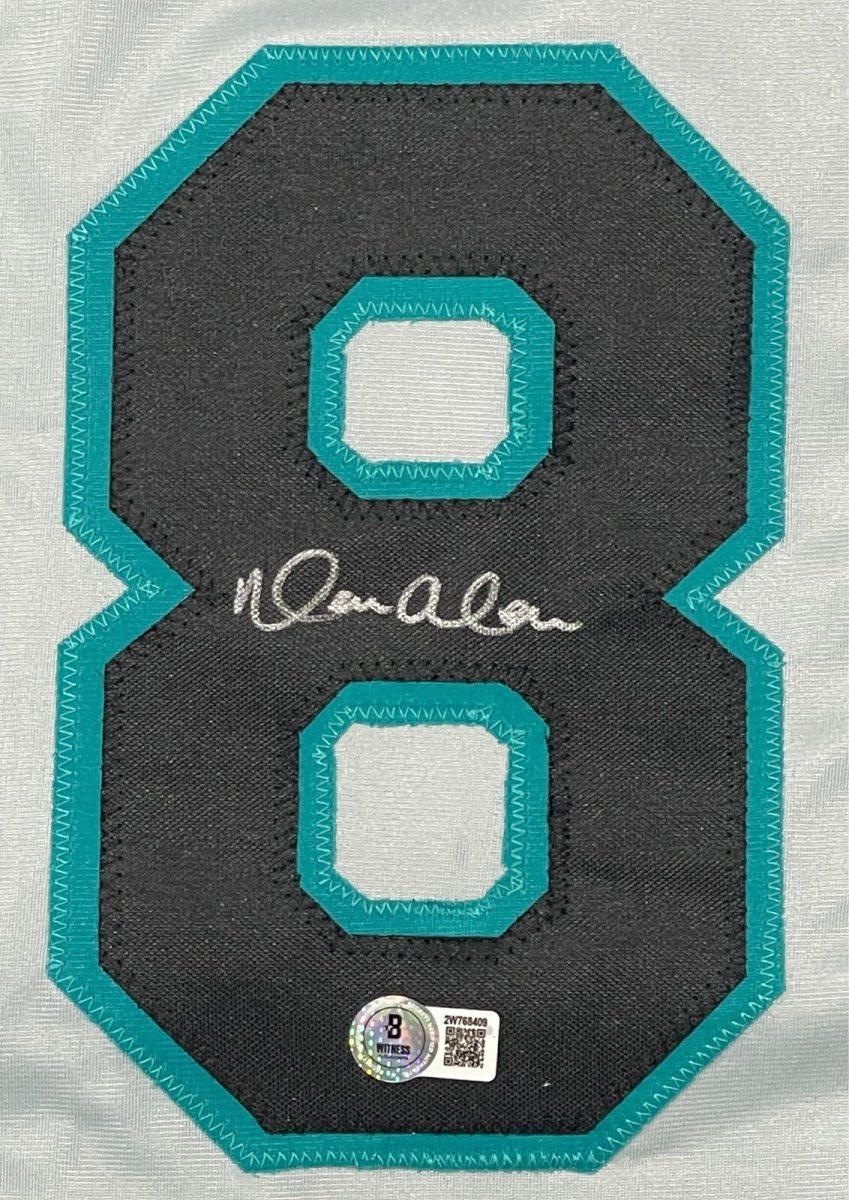 Moises Alou Signed Florida Marlins Custom Grey Jersey Beckett Witness BAS COA