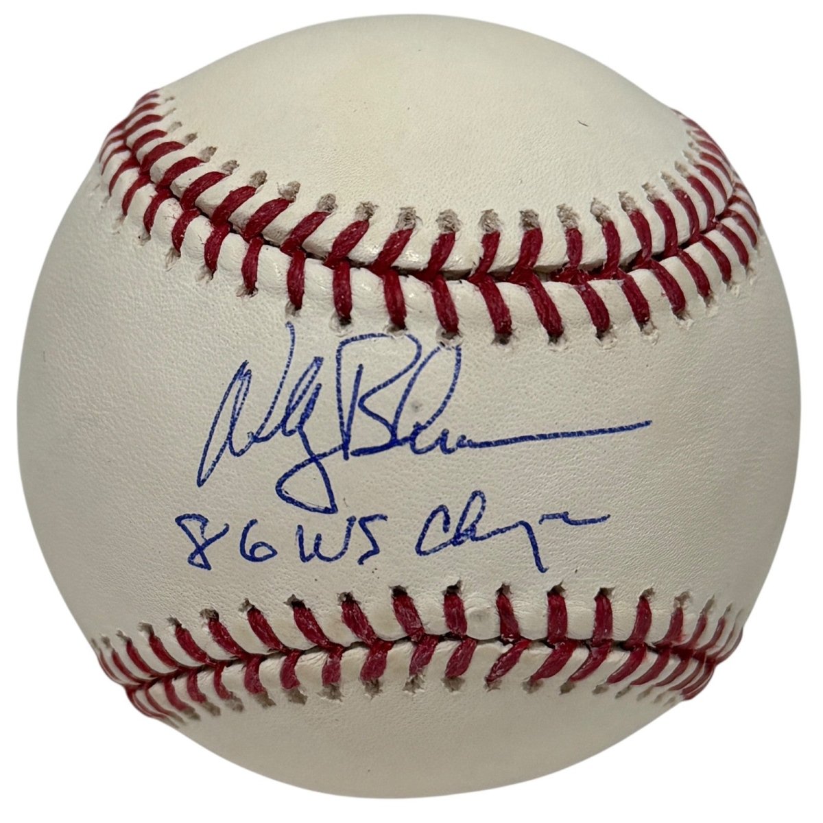 Wally Backman Signed ROMLB Baseball w/ 86 WSC Beckett Witness BAS COA