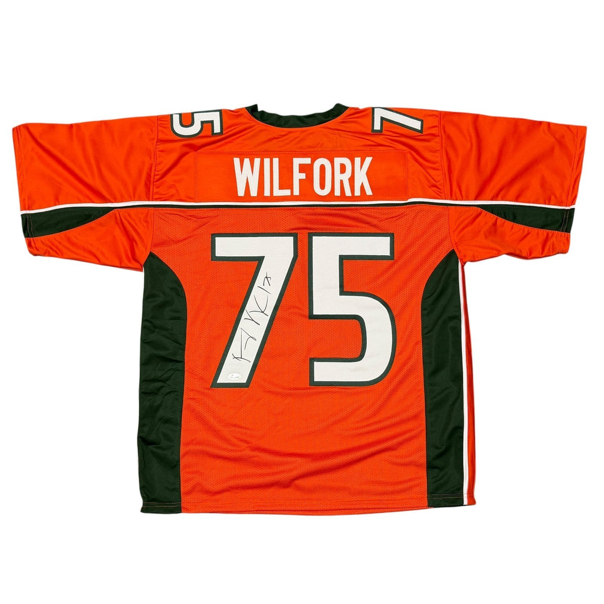 Vince Wilfork Signed Autographed Miami Hurricanes Custom Jersey JSA Witness COA