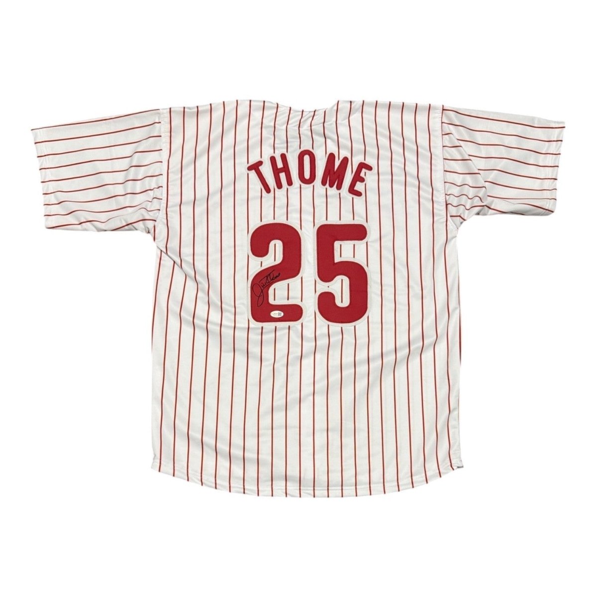 Jim Thome Signed Autographed Philadelphia Phillies Custom Jersey JSA Witness COA