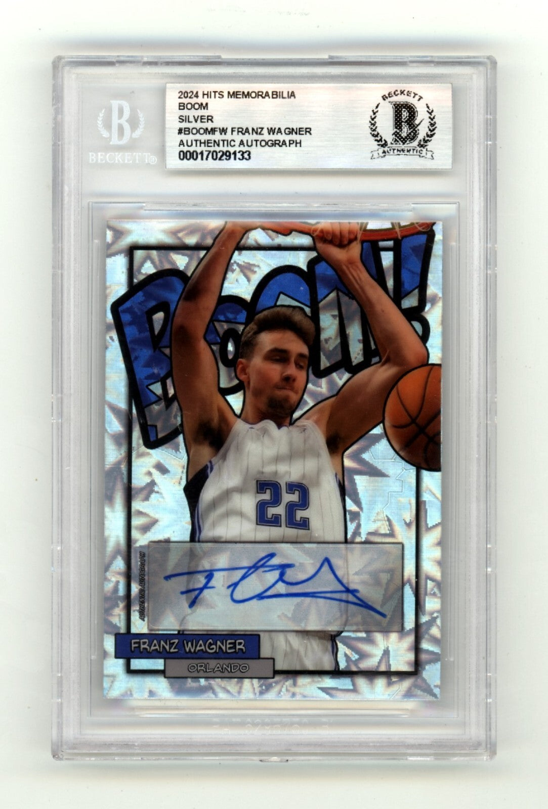 Franz Wagner 2024 Hits Memorabilia BOOM Silver #22/22 Signed BGS BAS Auto Magic