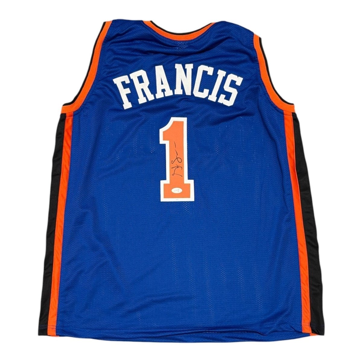 Steve Francis Signed Autographed New York Knicks Custom Jersey JSA Witness COA
