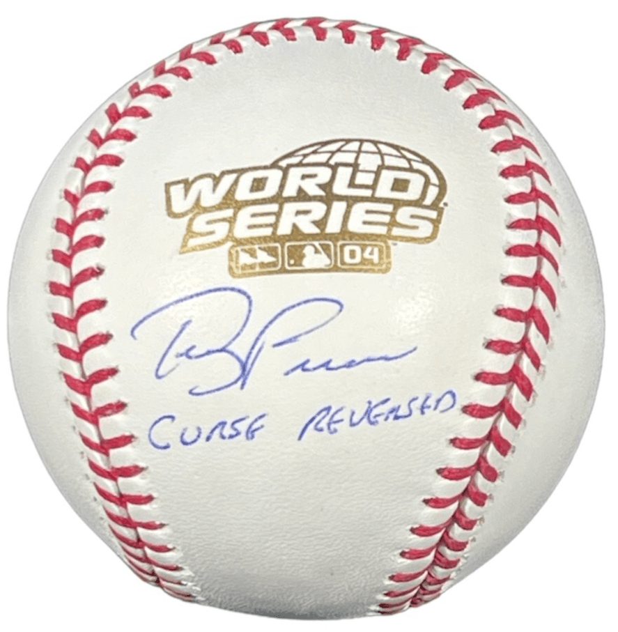 Terry Francona Signed 2004 WS ROMLB Baseball Curse Reversed Beckett Wit BAS COA
