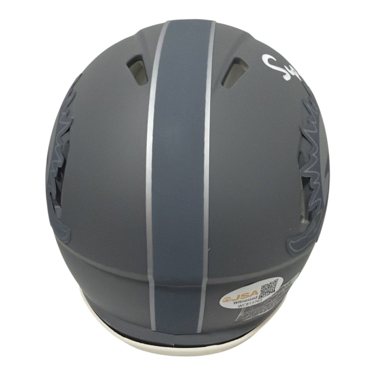 Mark Duper Signed Autographed Miami Dolphins Slate Mini Helmet JSA Witness COA