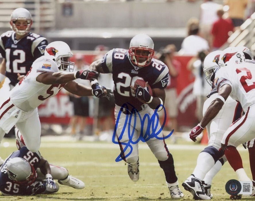 Corey Dillon Signed New England Patriots 8x10 Photo Beckett Witness BAS COA #5