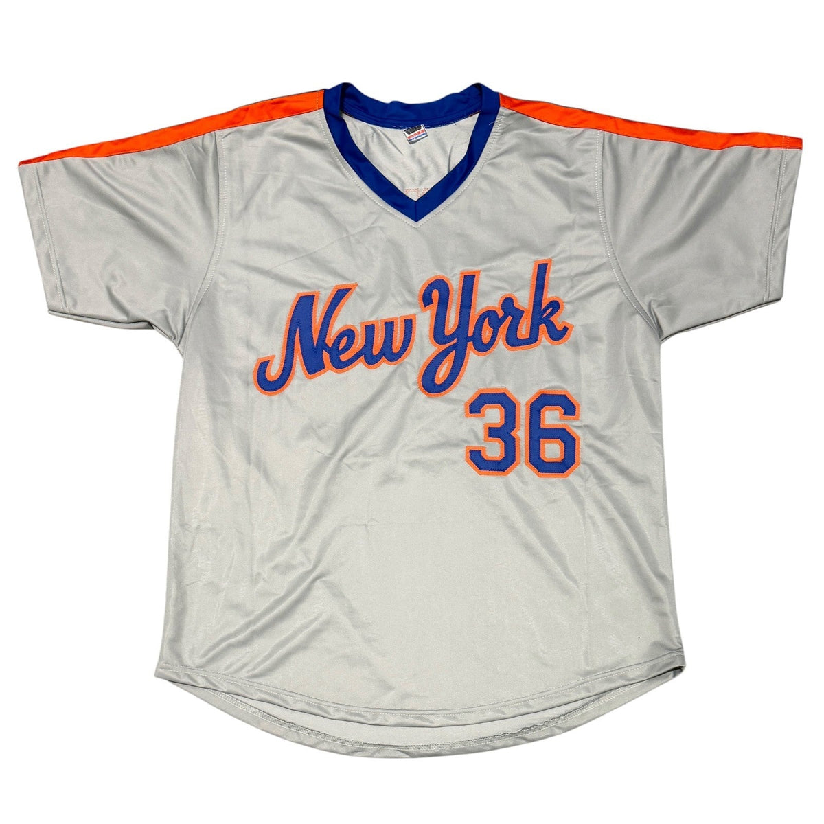 Ed Lynch Signed New York Mets Custom Jersey w/ 86 WSC JSA Witness COA