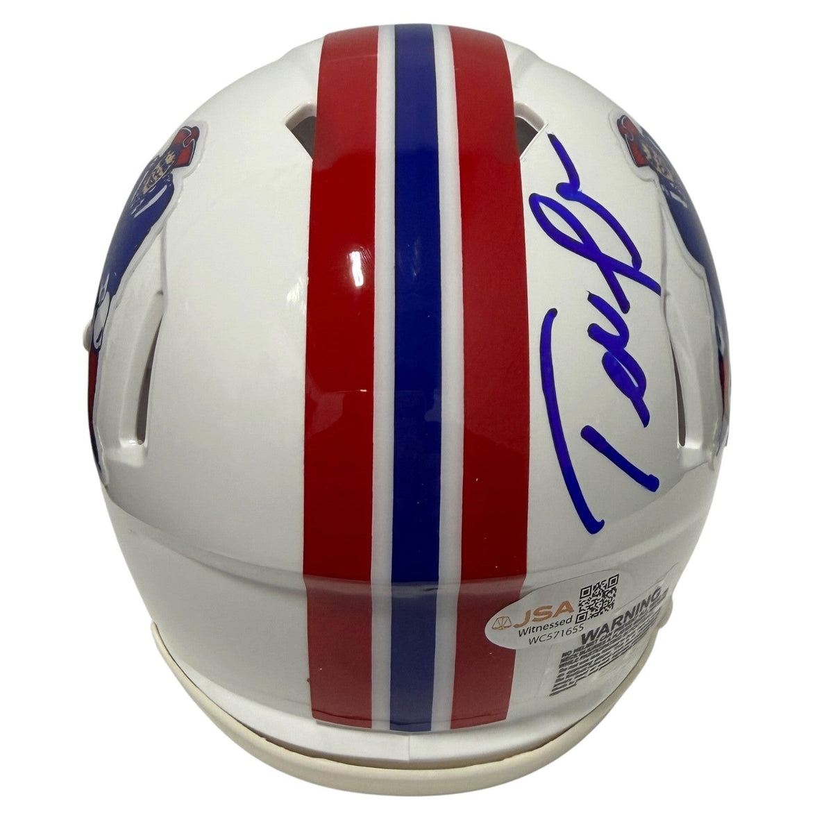 Ted Johnson Signed Patriots TB Mini Helmet w/ 3x SB Champ JSA Witness COA