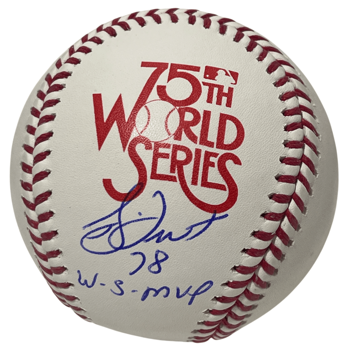 Bucky Dent Signed 1978 World Series Logo Baseball w/ WS MVP Beckett Wit BAS COA