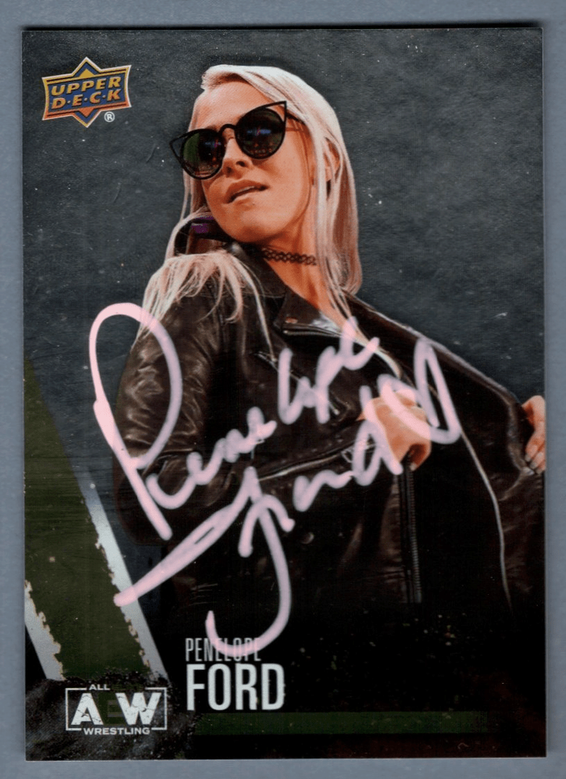Penelope Ford Signed 2021 Upper Deck AEW First Edition #6 Silver Auto LSCM COA