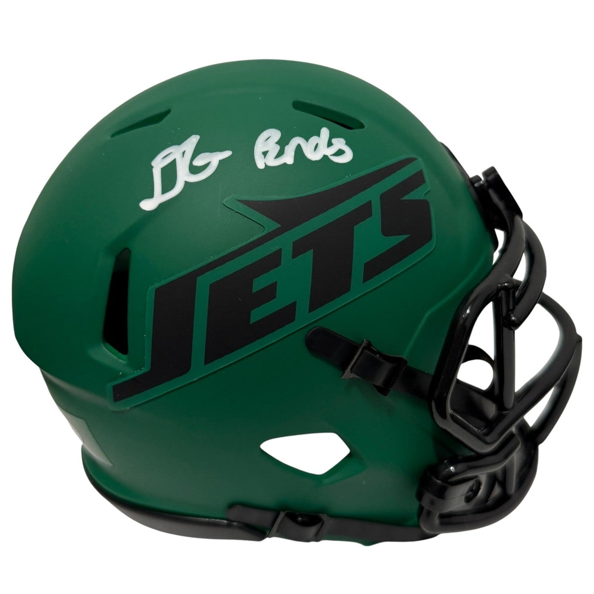D'Angelo Ponds Signed New York Jets Rave Mini Helmet JSA Witness COA