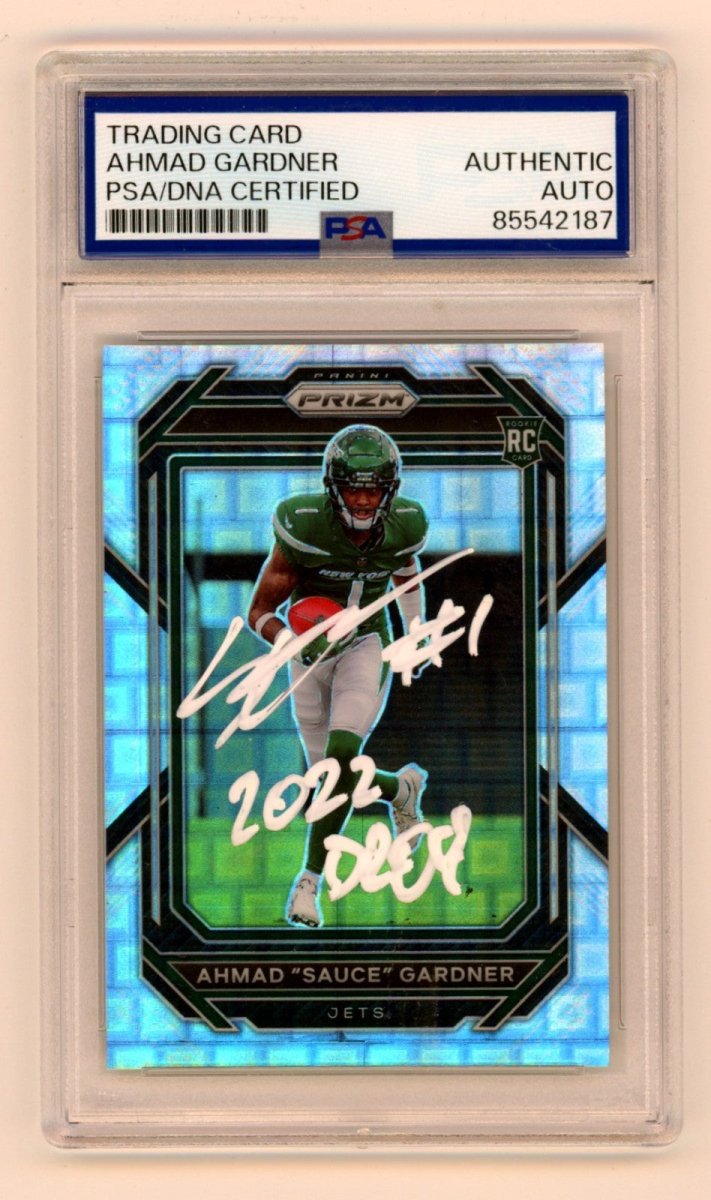 Ahmad Sauce Gardner 2022 Panini Prizm #341 Pandora /400 RC Insc. Signed PSA Auto