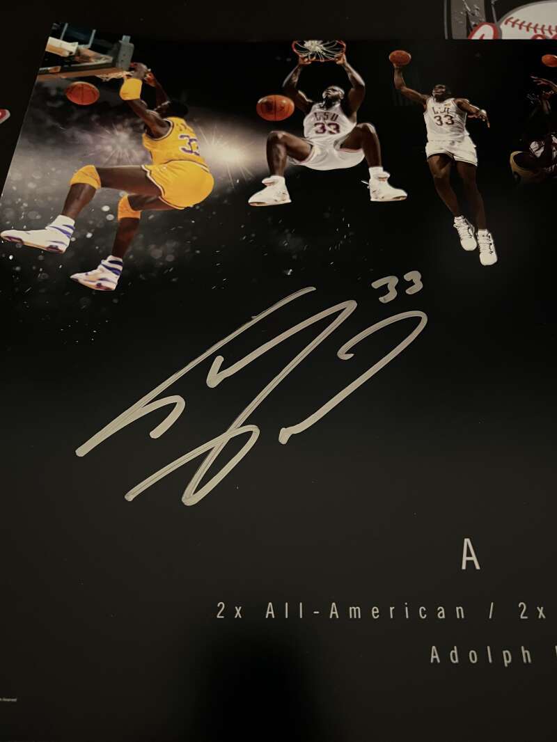Shaquille O'Neal Shaq Signed Auto 36x15 Photo "Alpha &amp; Omega" 29/75 UDA COA LSU
