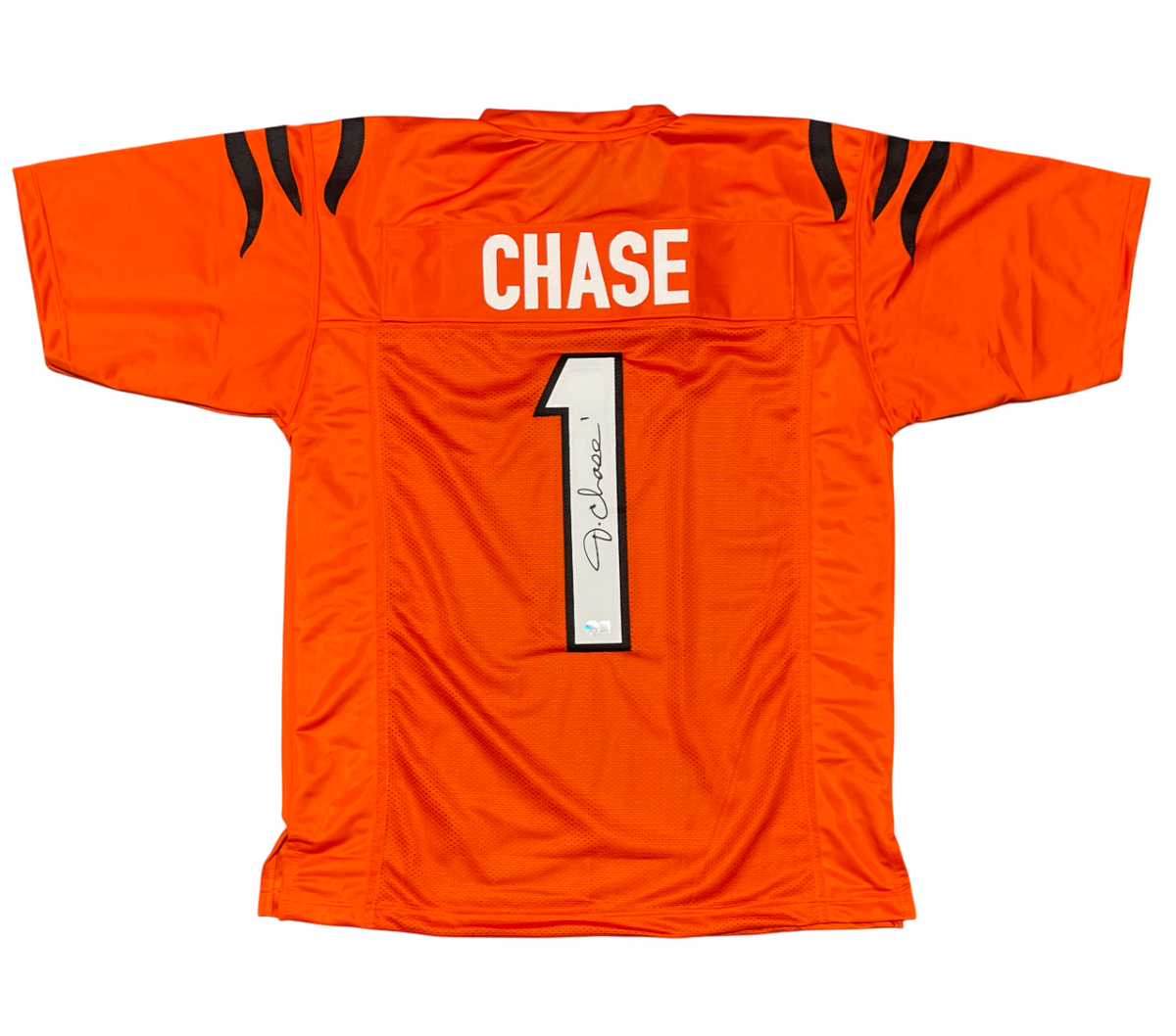 Ja'Marr Chase Signed Cincinnati Bengals Custom Orange Jersey Beckett BAS COA
