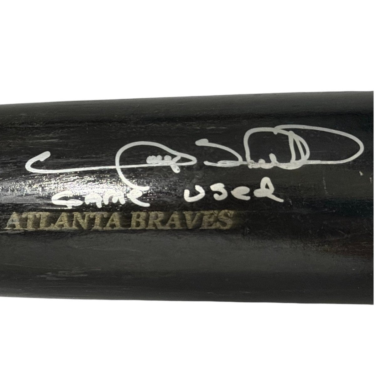 Gary Sheffield Signed Game Used Sam Bat Black Bat JSA COA Braves B