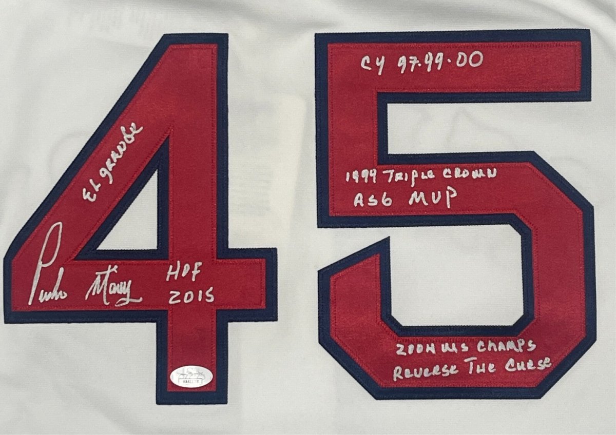 Pedro Martinez Signed Mitchell & Ness Authentic Red Sox Jersey 7x Insc JSA W COA