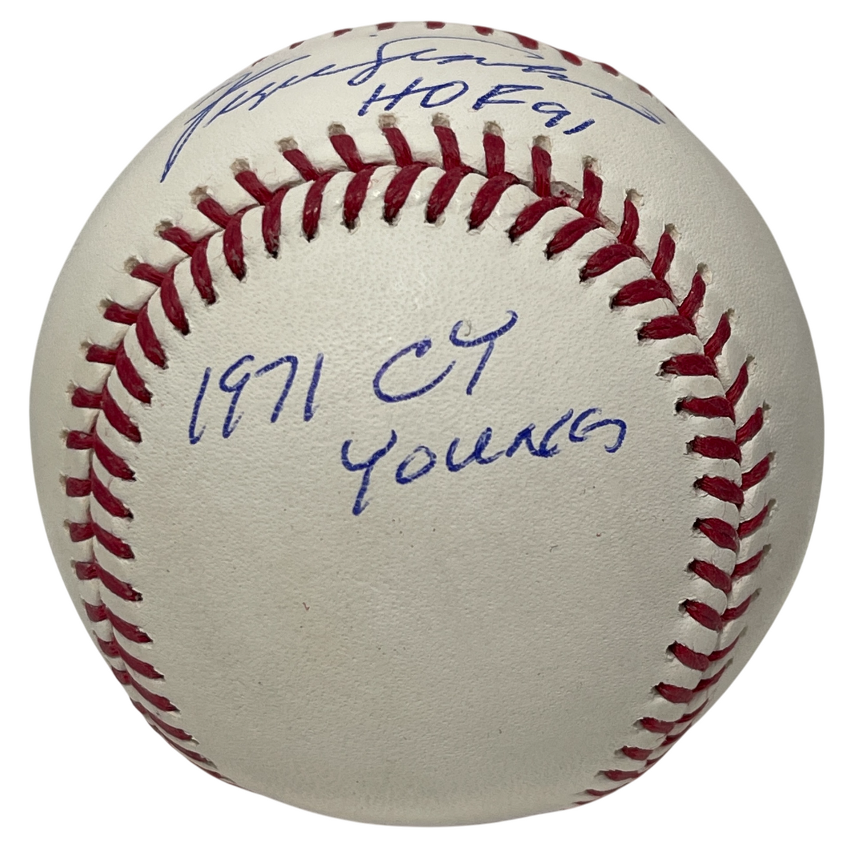 Fergie Jenkins Signed ROMLB Baseball w/ 4 Ins Beckett Witness BAS COA Cubs