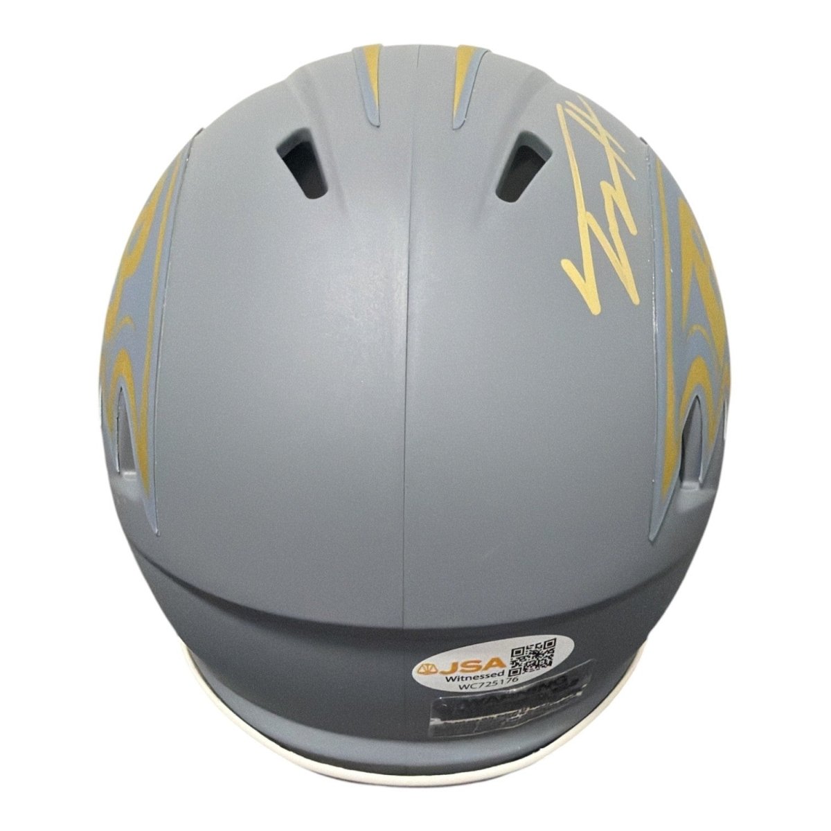 Trey Hendrickson Signed Baltimore Ravens Slate Mini Helmet JSA Witness COA