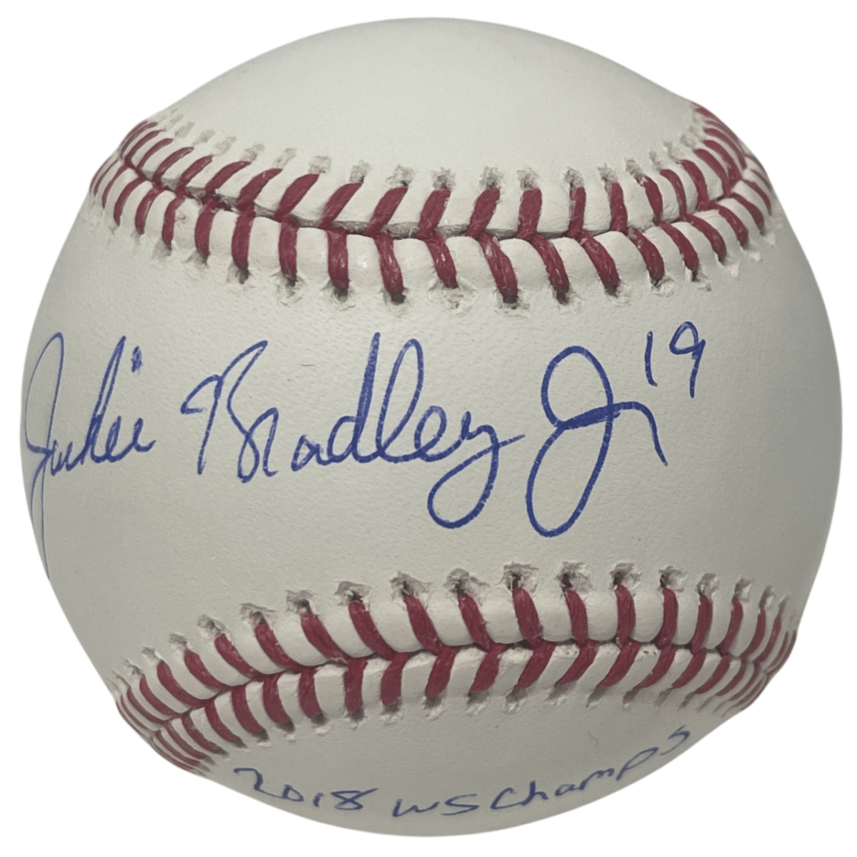 Jackie Bradley Jr Signed ROMLB Baseball Red Sox w/ 2018 WS Champs JSA COA