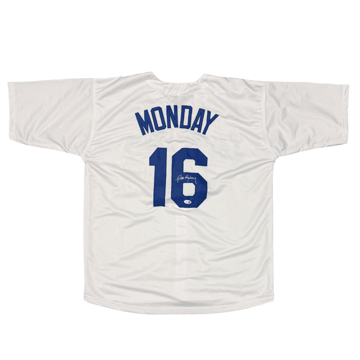 Rick Monday Signed Autographed Los Angeles Dodgers Custom Jersey JSA Witness COA