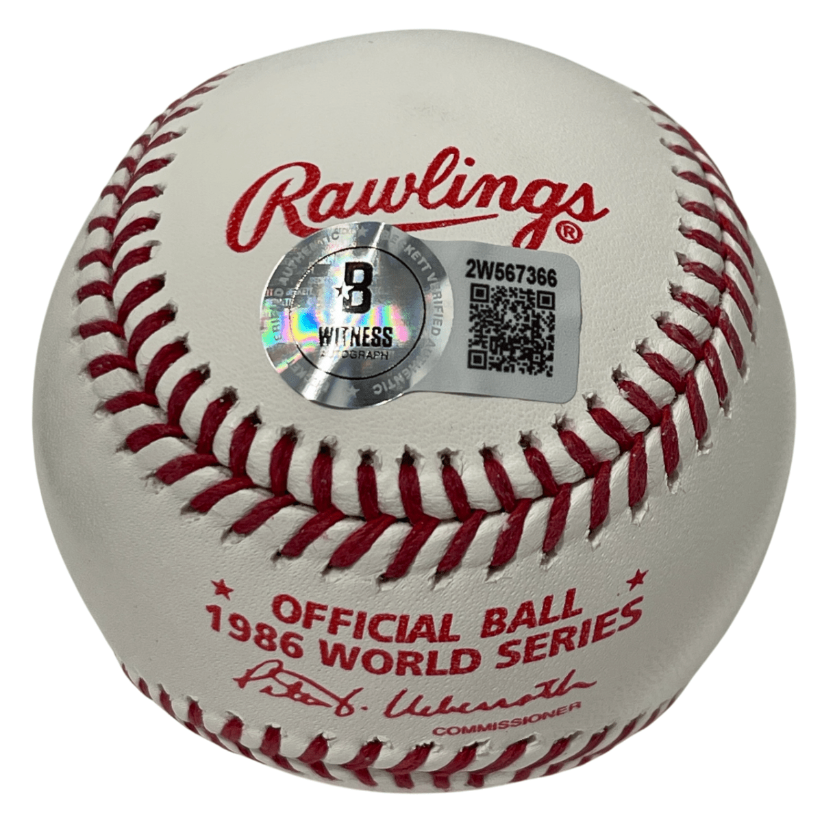 Keith Hernandez Signed Auto 1986 World Series WS Baseball Beckett Wit. BAS COA