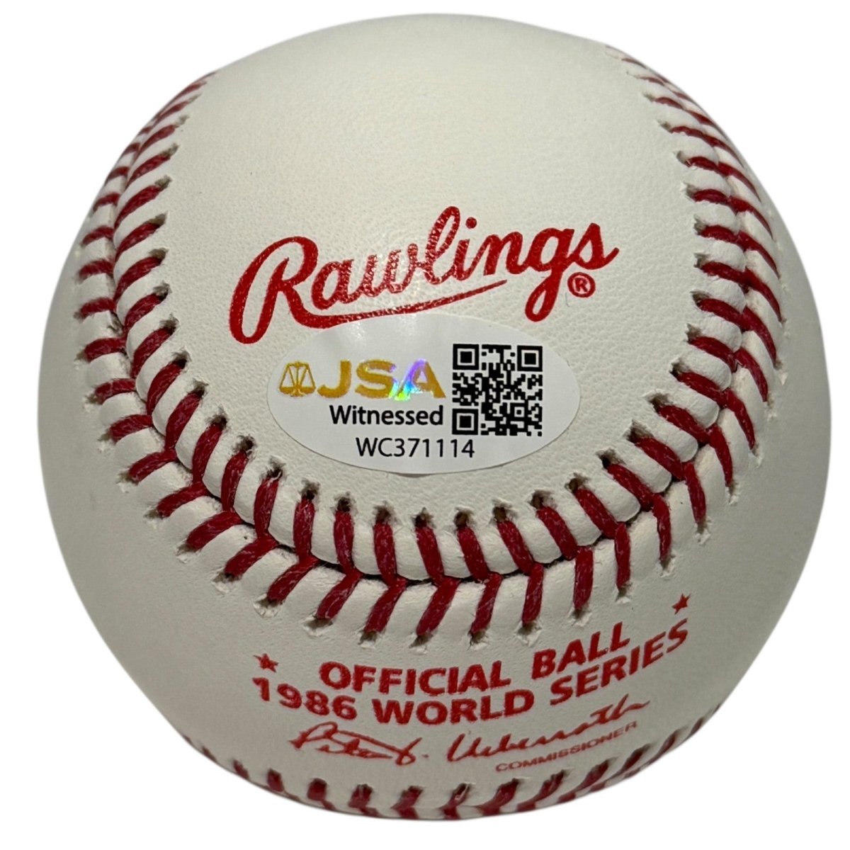 Sid Fernandez Signed 1986 World Series Baseball w/ 2 Insc JSA Witness COA