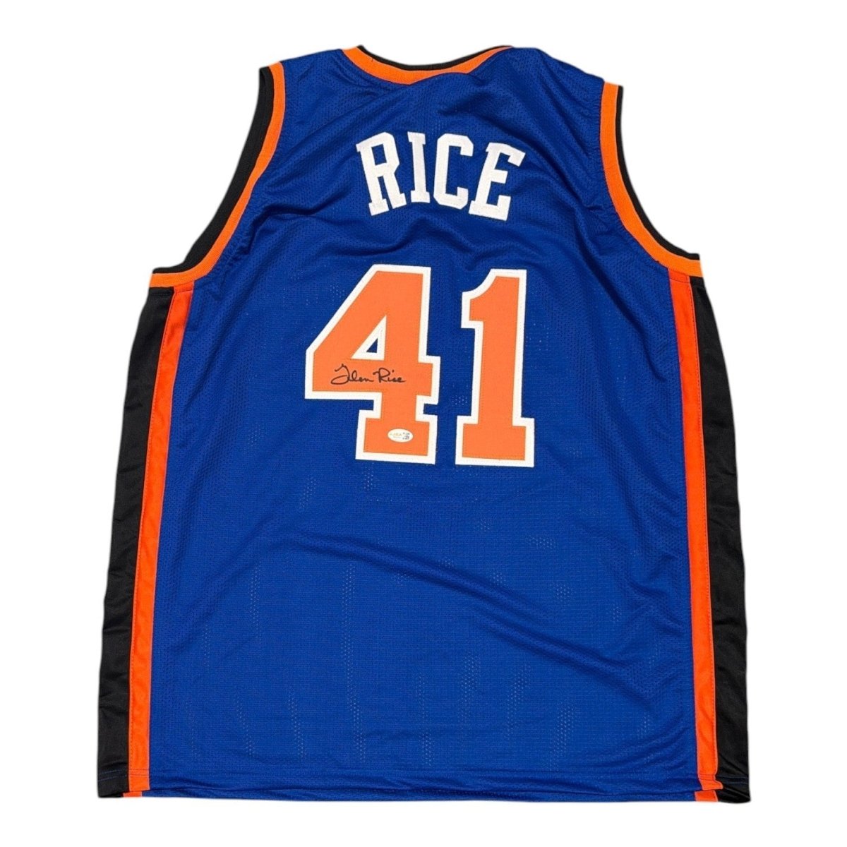 Glen Rice Signed Autographed New York Knicks Custom Jersey JSA Witness COA