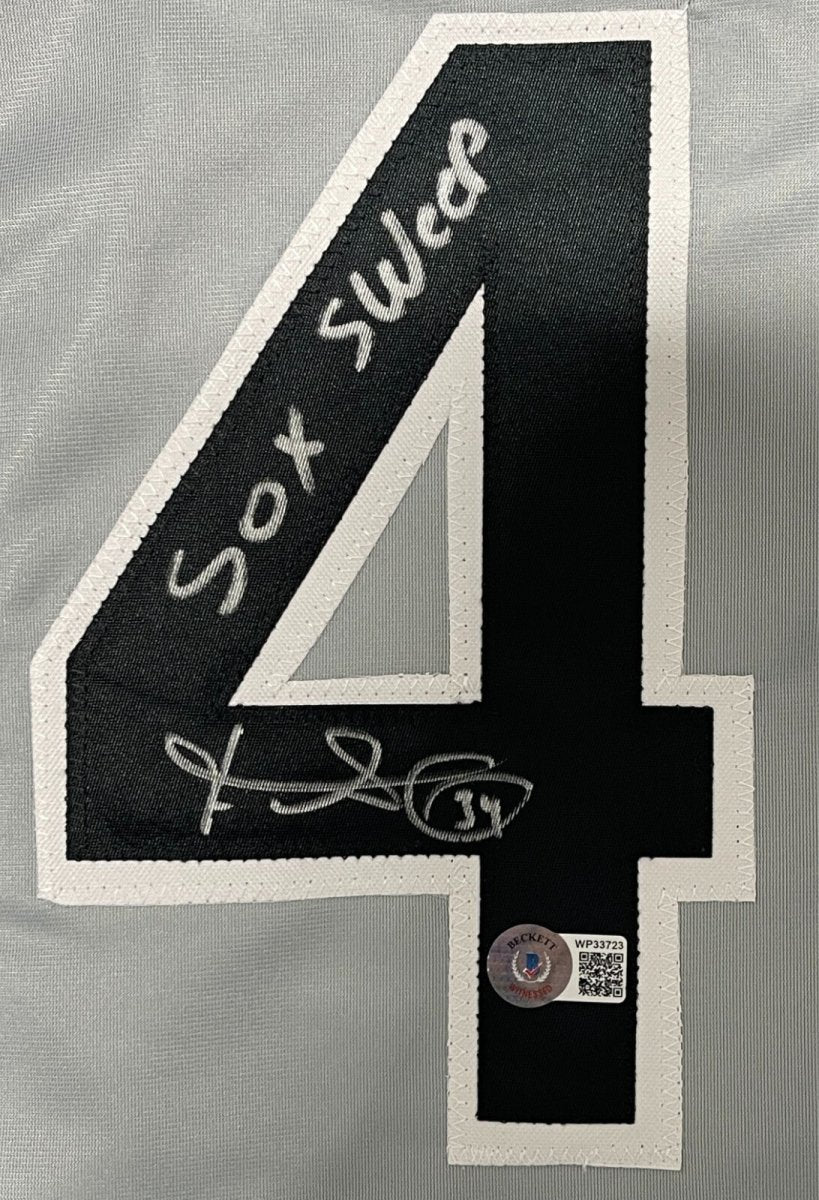 Freddy Garcia Signed Chicago Custom Grey Jersey w Sox Sweep Beckett BAS COA