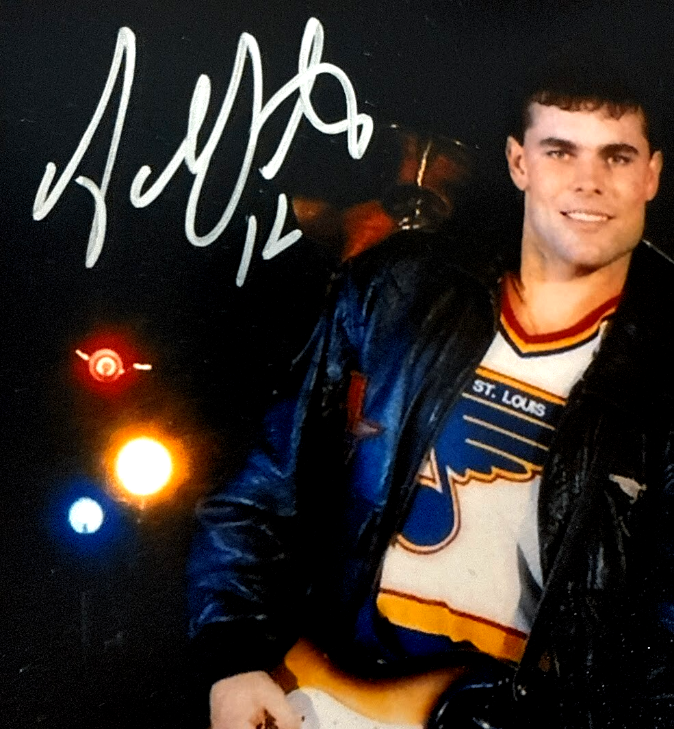 Brett Hull &amp; Adam Oates Signed Auto 12x18 Hull &amp; Oates Poster Photo Beckett COA
