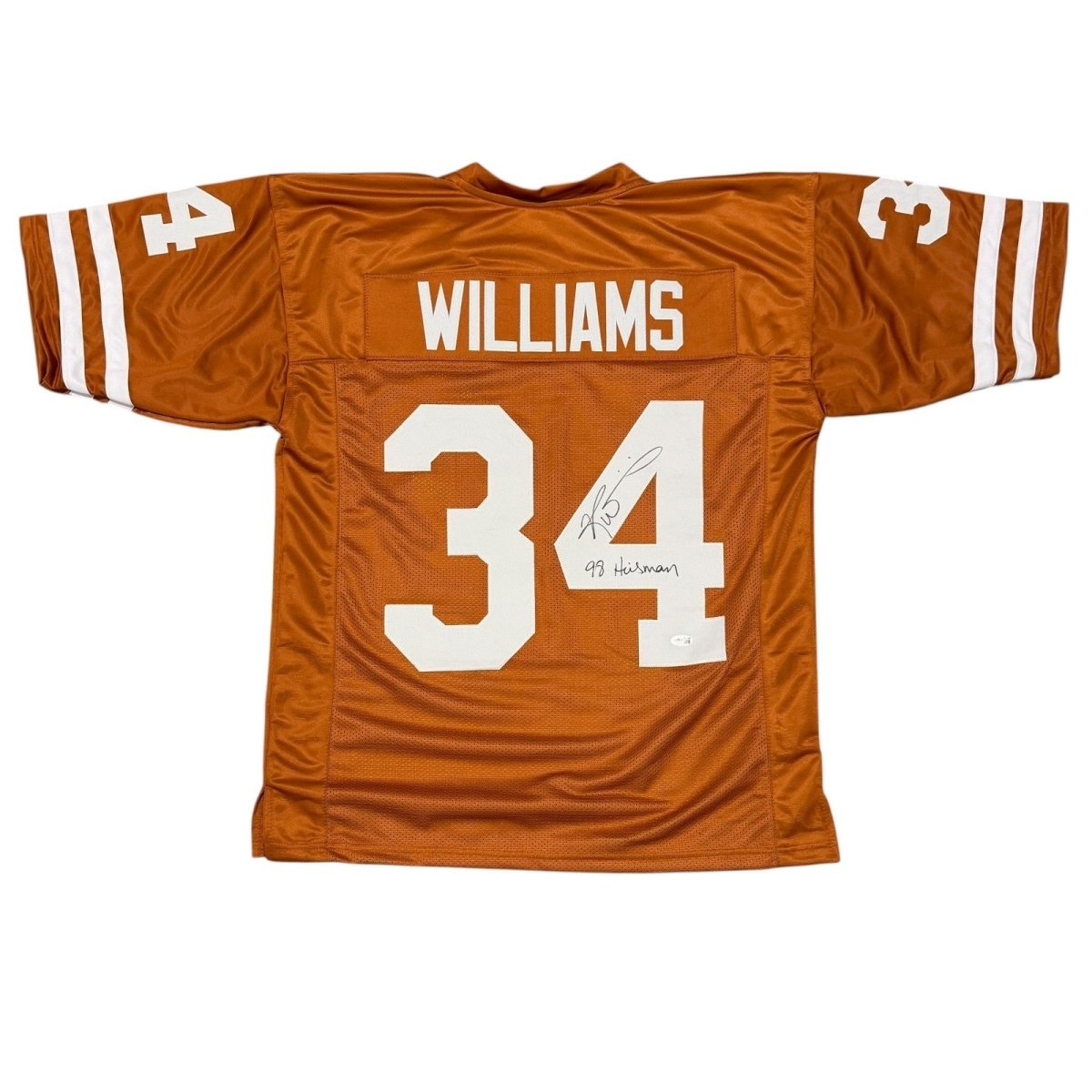 Ricky Williams Signed Texas Longhorns Custom Jersey w/ 98 Highsman JSA Wit COA
