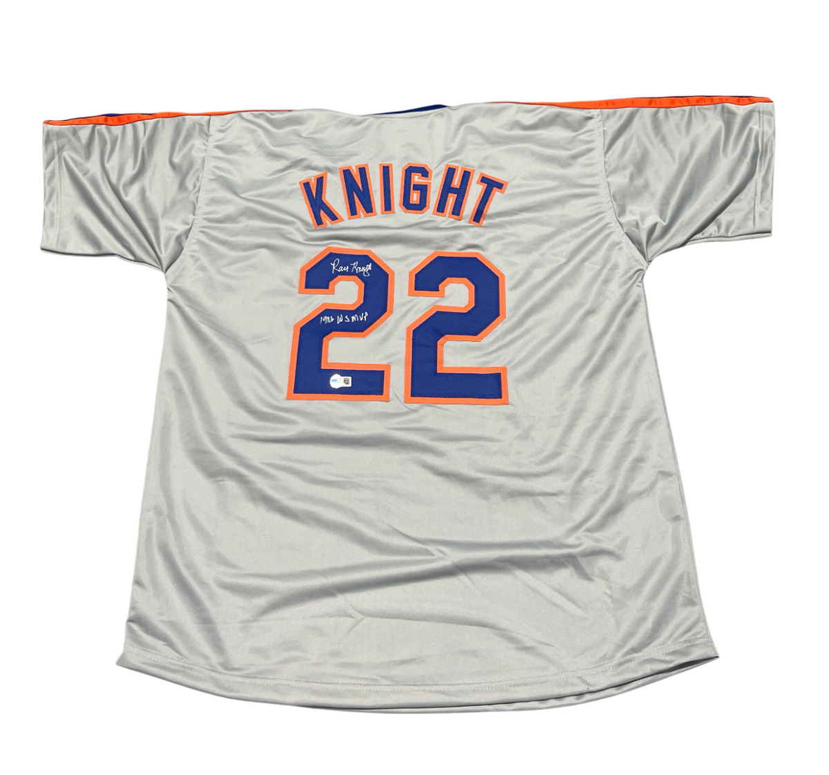 Ray Knight Signed New York Mets Custom Jersey w/ 1986 WS MVP Beckett Wit BAS COA