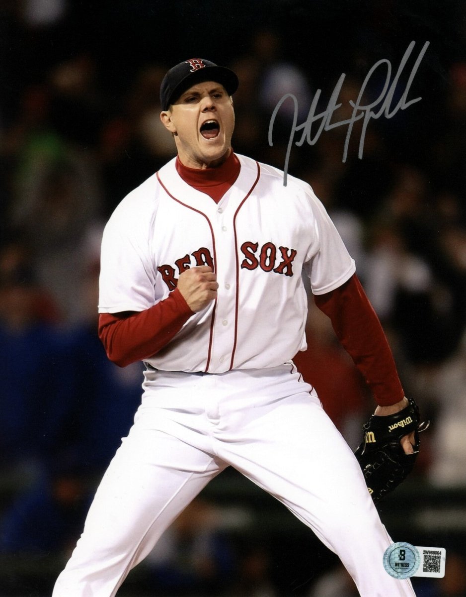 Jonathan Papelbon Signed Boston Red Sox 8x10 Photo Beckett Witness BAS COA #4