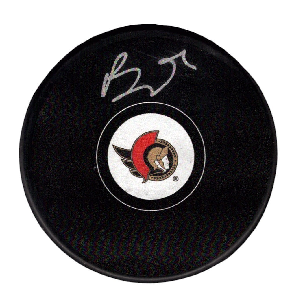 Brady Tkachuk Signed Autographed Ottawa Senators Logo Puck Fanatics COA