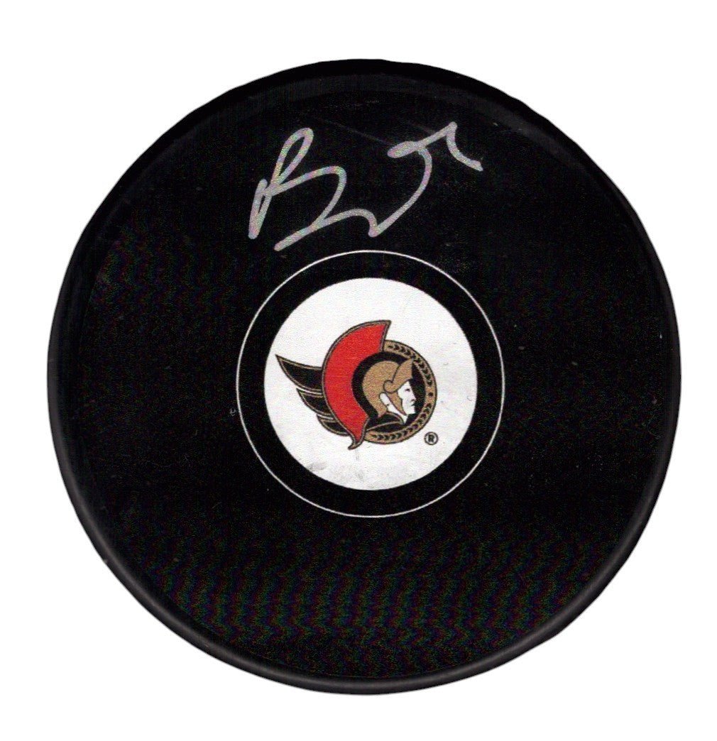 Brady Tkachuk Signed Autographed Ottawa Senators Logo Puck Fanatics COA