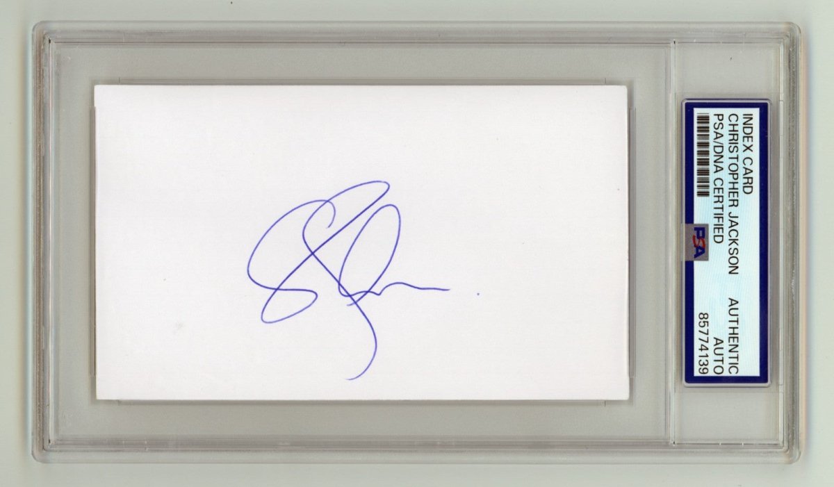 Christopher Jackson Signed 3x5 Index Card PSA Authentic Auto Hamilton Washington