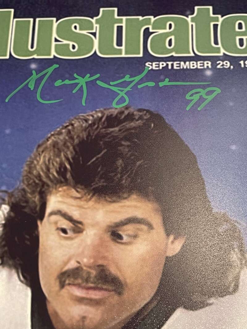 Lawrence Taylor &amp; Mark Gastineau Duel Signed Auto 16x20 Photo SI Cover JSA COA