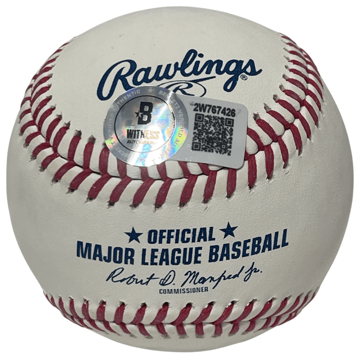 Lee Smith Signed ROMLB Baseball w/ HOF 2019 Beckett Witness BAS COA