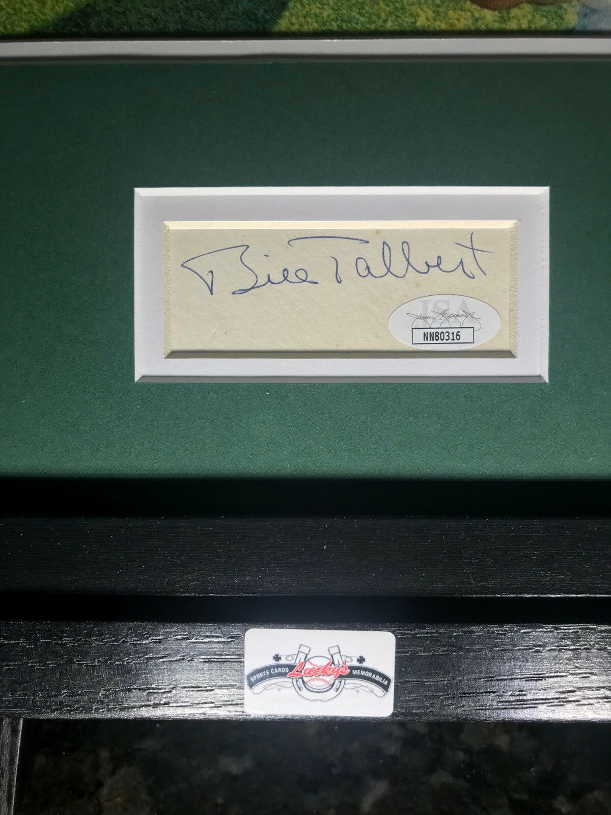 Bill Talbert Signed Autographed 12x16 Framed Photo &amp; Cut JSA COA