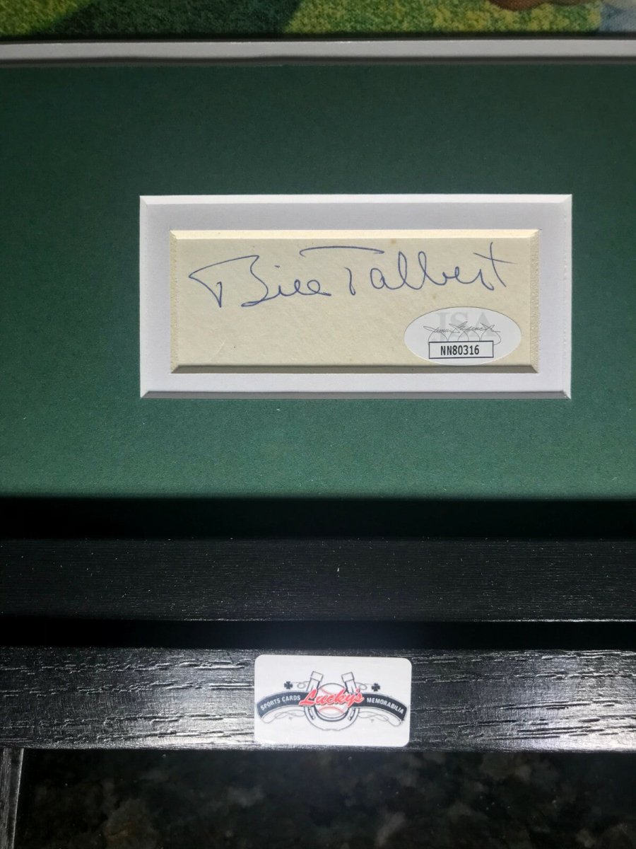 Bill Talbert Signed Autographed 12x16 Framed Photo & Cut JSA COA
