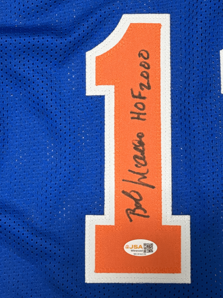 Bob McAdoo Signed New York Knicks Custom Jersey w/ HOF 2000 JSA Witness COA