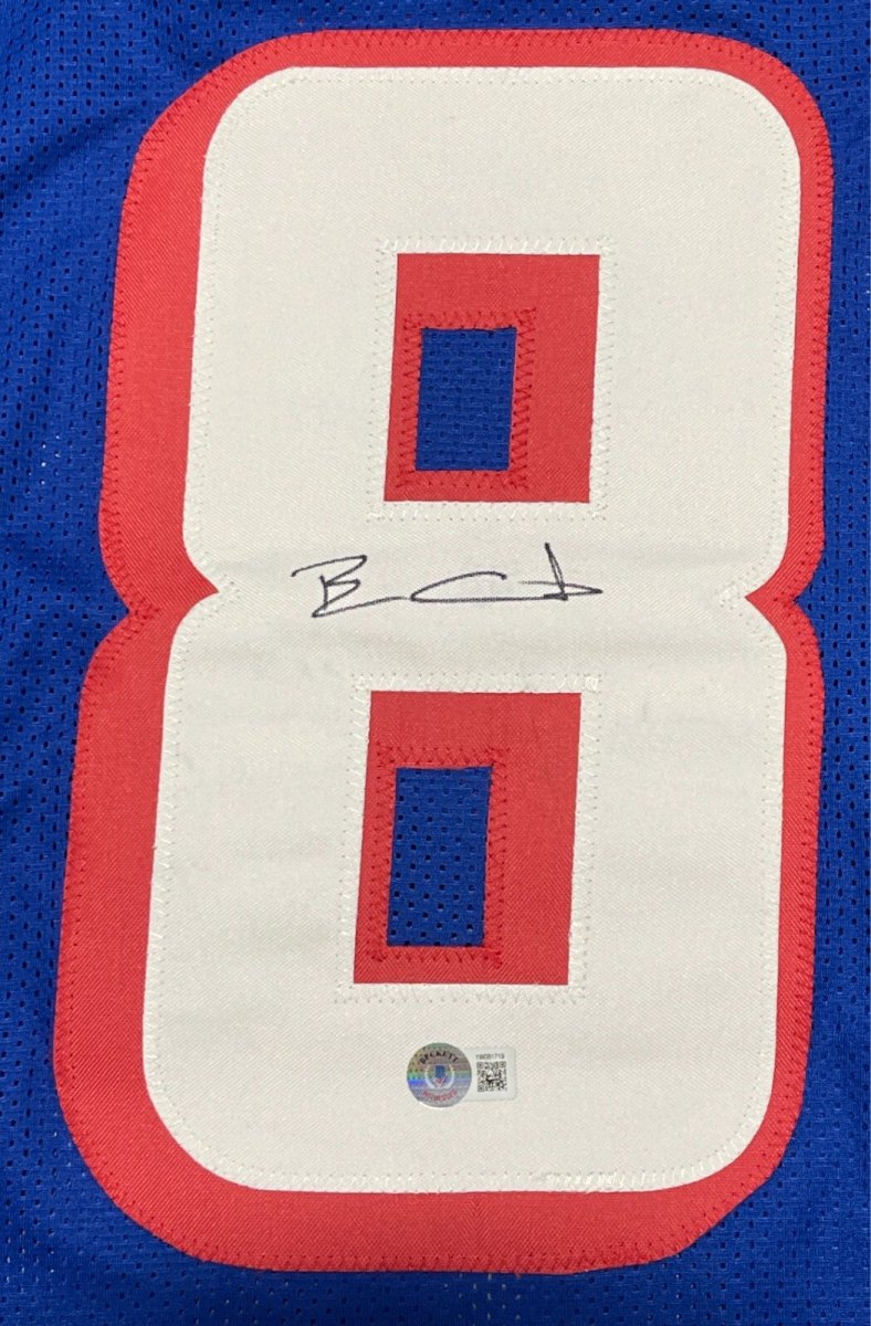 Ben Coates Signed New England Patriots Custom Jersey Beckett Witness BAS COA