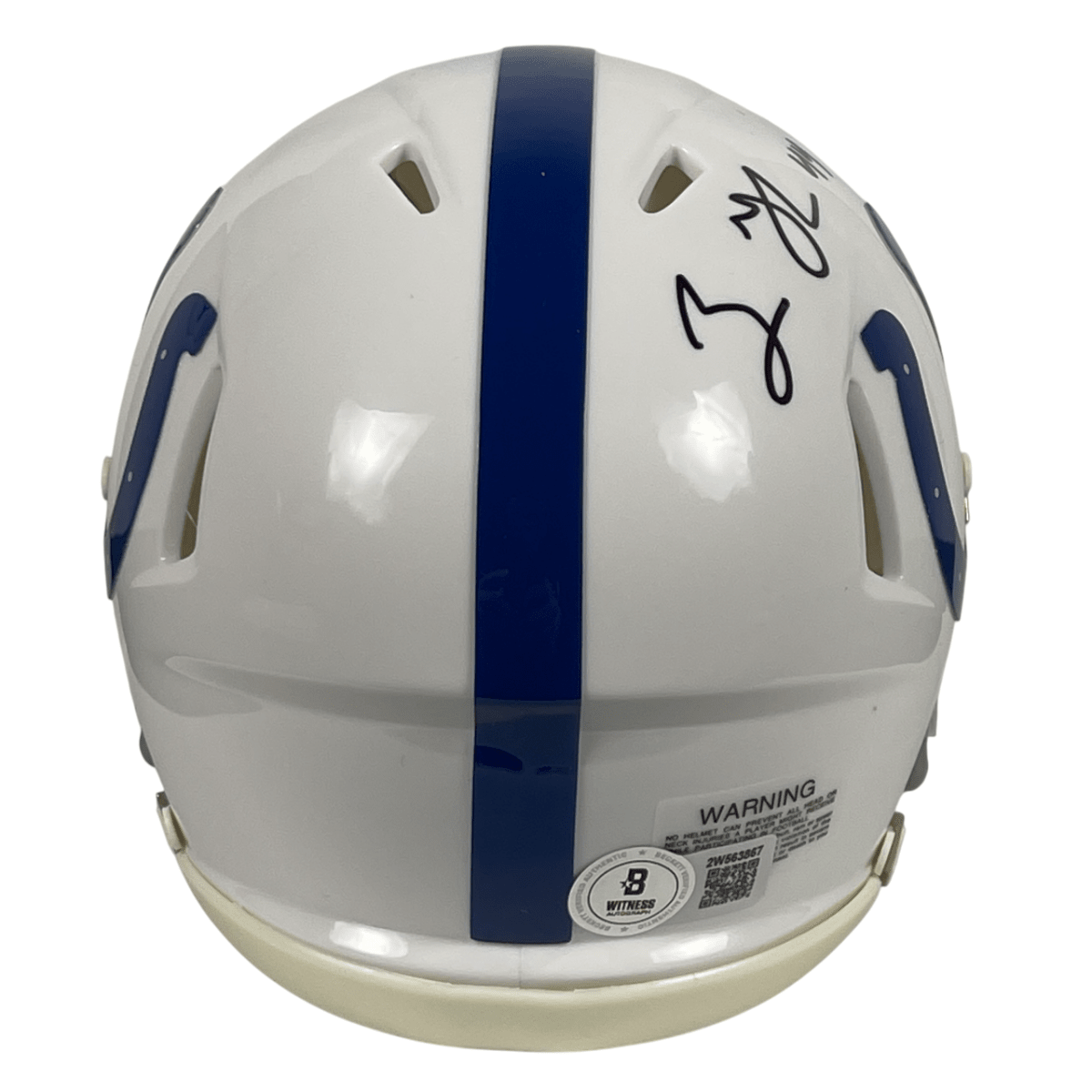 Zaire Franklin Signed Colts Speed Mini Helmet Beckett Witness BAS COA