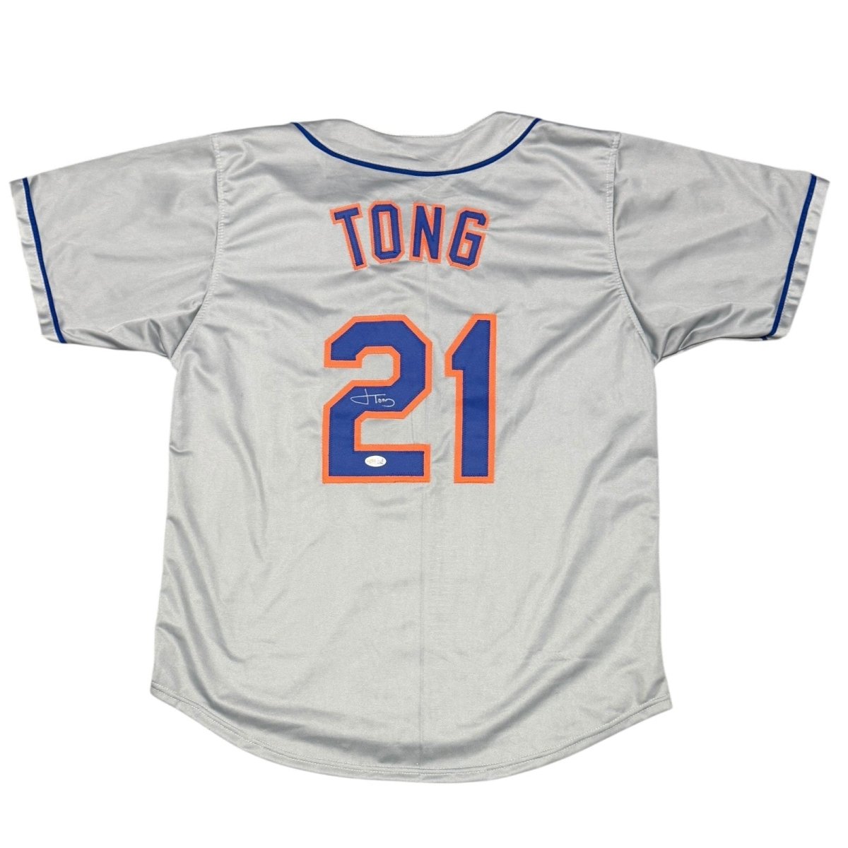 Jonah Tong Signed Autographed New York Mets Custom Jersey JSA Witness COA